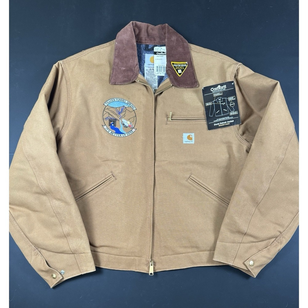 2007 Carhartt J01 BRN Detroit Jacket 48R NWT NOS USA Brown Duck Workwear